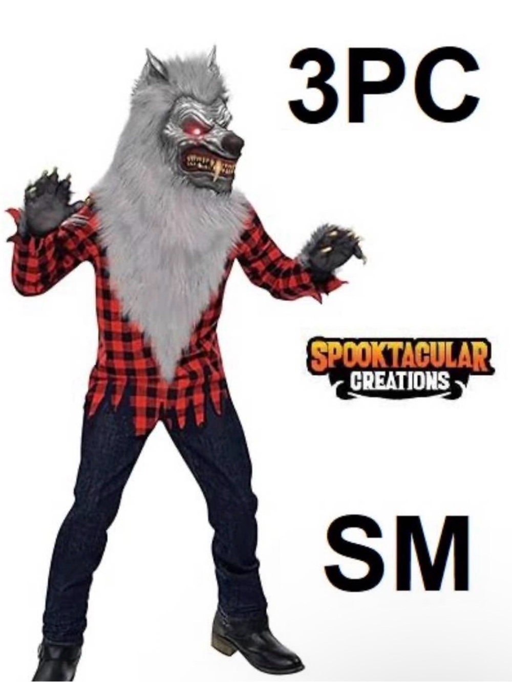 LIGHT-UP RED EYE WEREWOLF COSTUME